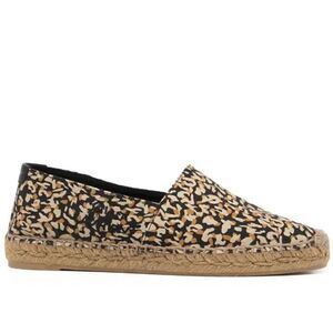 Saint Laurent
leopard-print embroidered canvas espadrilles